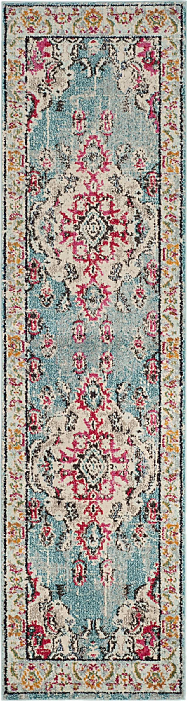 Jailyn Blue 2'2 x 10' Runner Rug - Thumbnail - Image 1