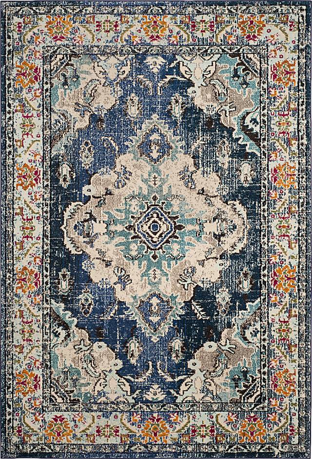 Jailyn Navy 5'1 x 7'7 Rug - Thumbnail - Image 1