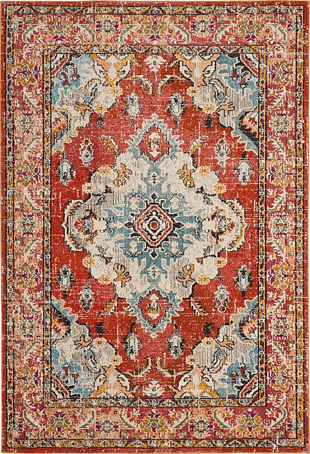 Jailyn Orange 5'1 x 7'7 Rug - Thumbnail - Image 1