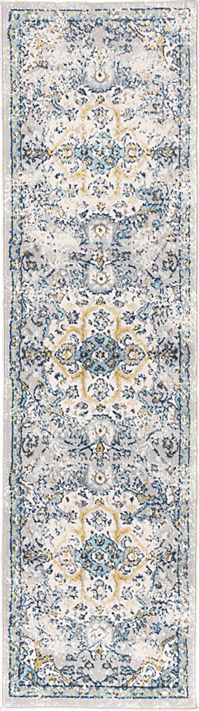 Jaimin Blue 2' x 7' Runner Rug - Thumbnail - Image 1