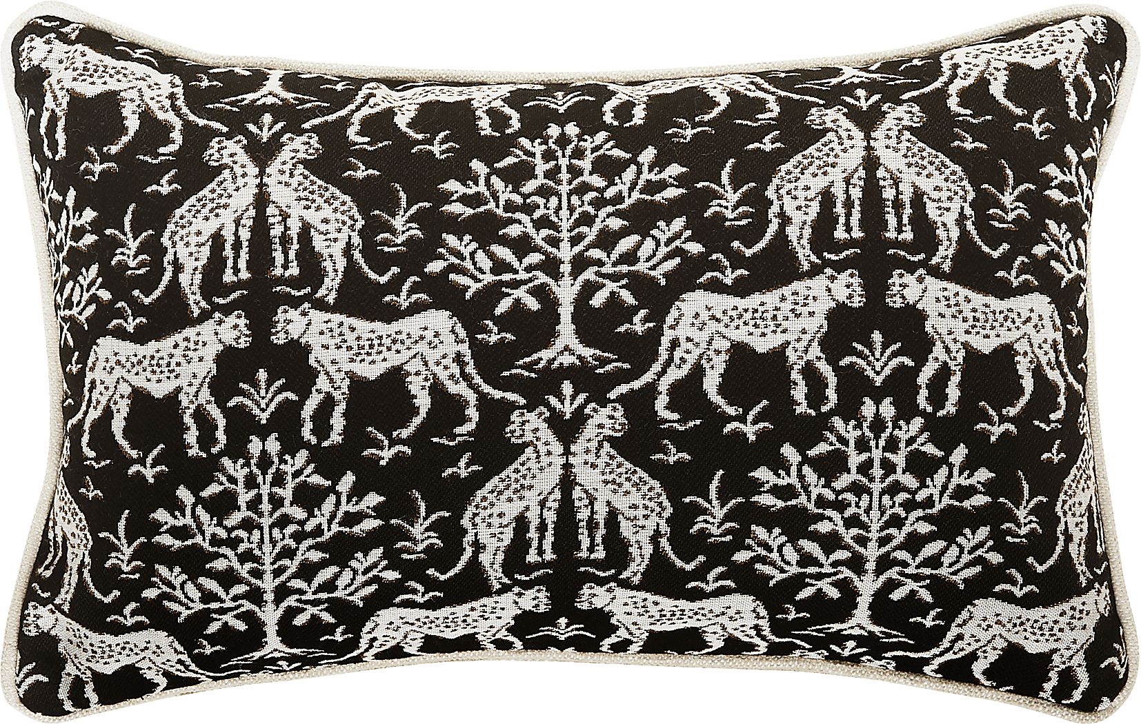 Jaipur Frame II Onyx Indoor/Outdoor Kidney Pillow