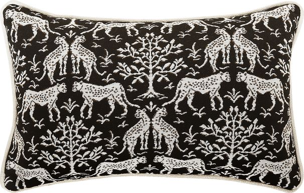 Jaipur Frame II Onyx Indoor/Outdoor Kidney Pillow