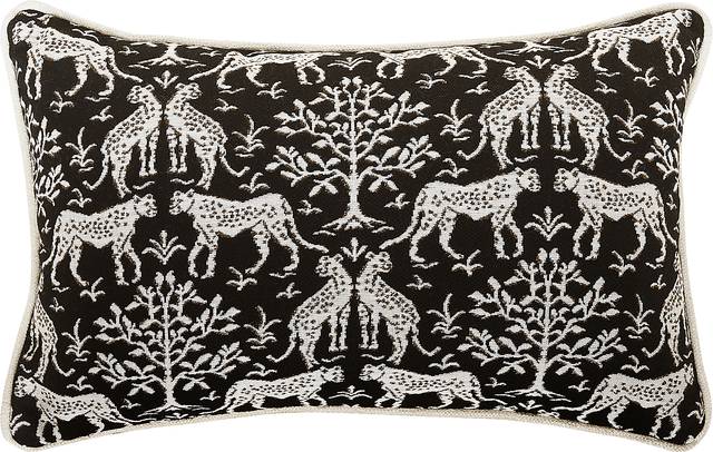 Jaipur Frame II Onyx Indoor/Outdoor Kidney Pillow - Thumbnail - Image 1
