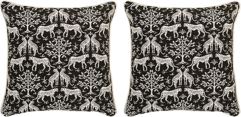 Jaipur Frame II Onyx Indoor/Outdoor Pillows (Set of 2)