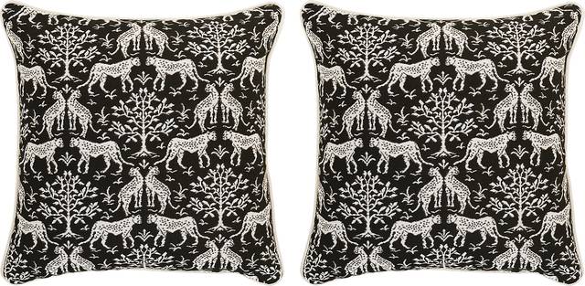 Jaipur Frame II Onyx Indoor/Outdoor Pillows (Set of 2) - Thumbnail - Image 1