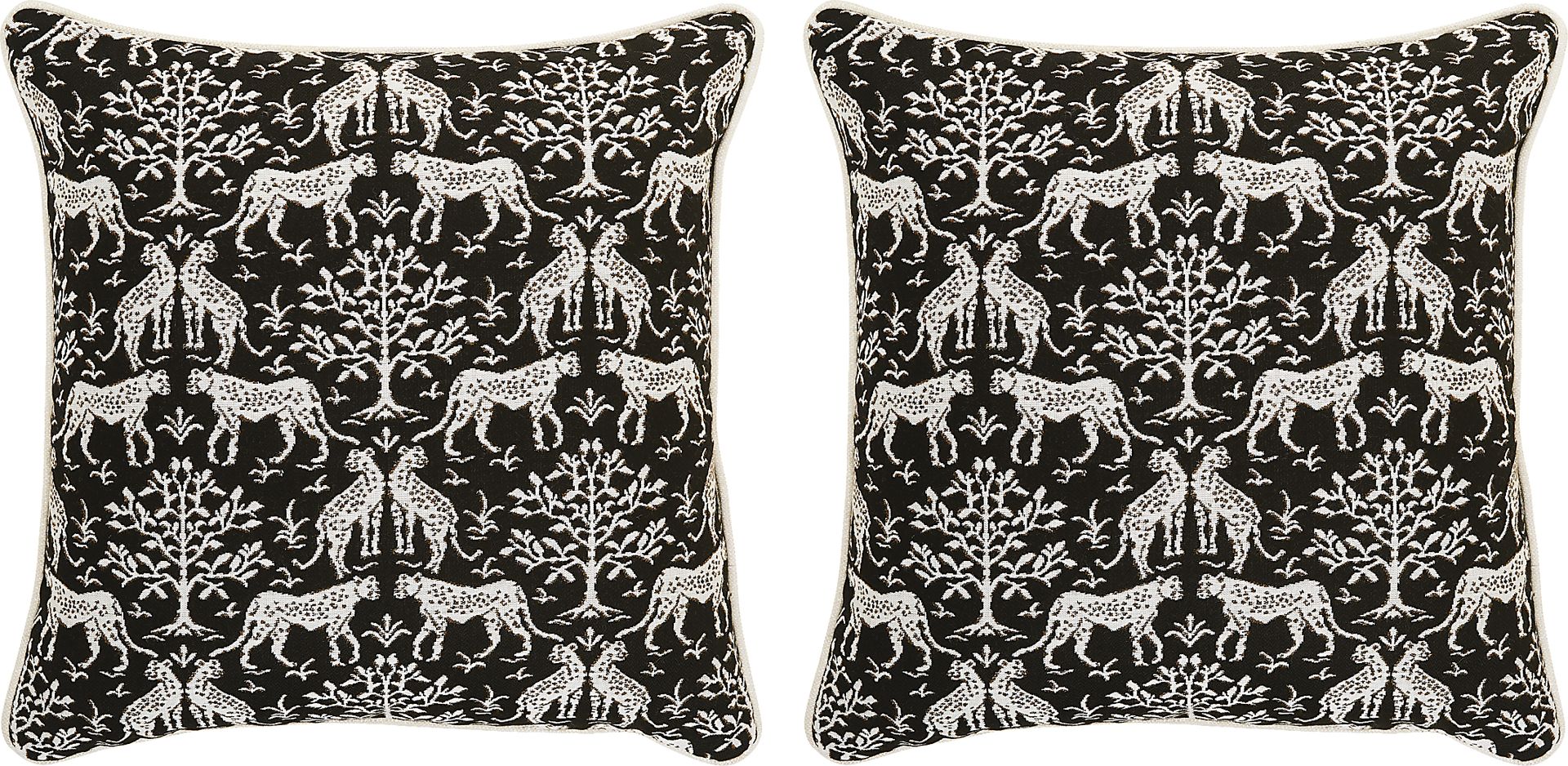Jaipur Frame II Onyx Indoor/Outdoor Pillows (Set of 2) - Image 1