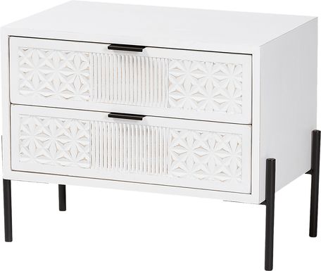 Jakey White Accent Cabinet
