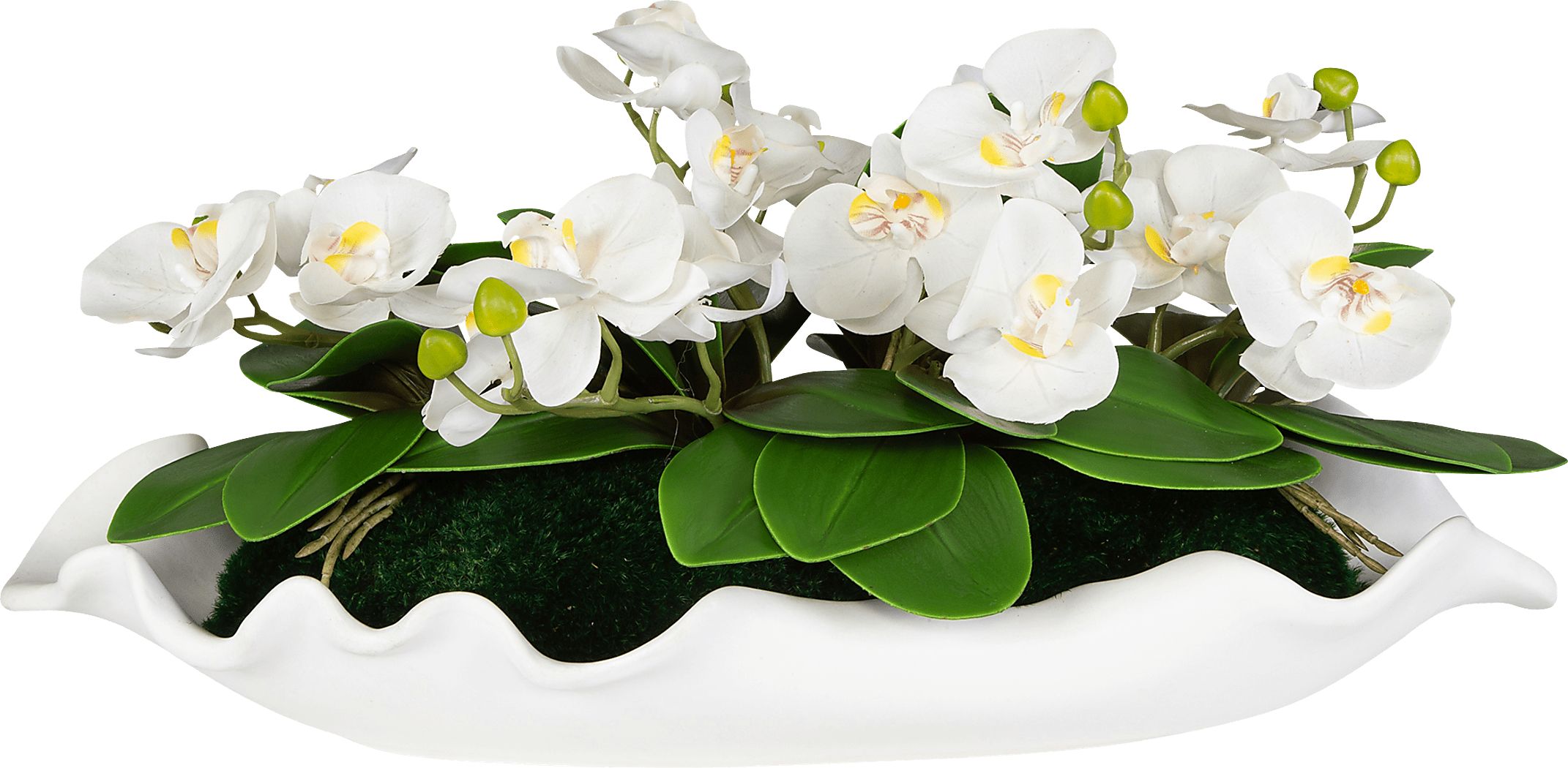 Jalaf White Silk Floral