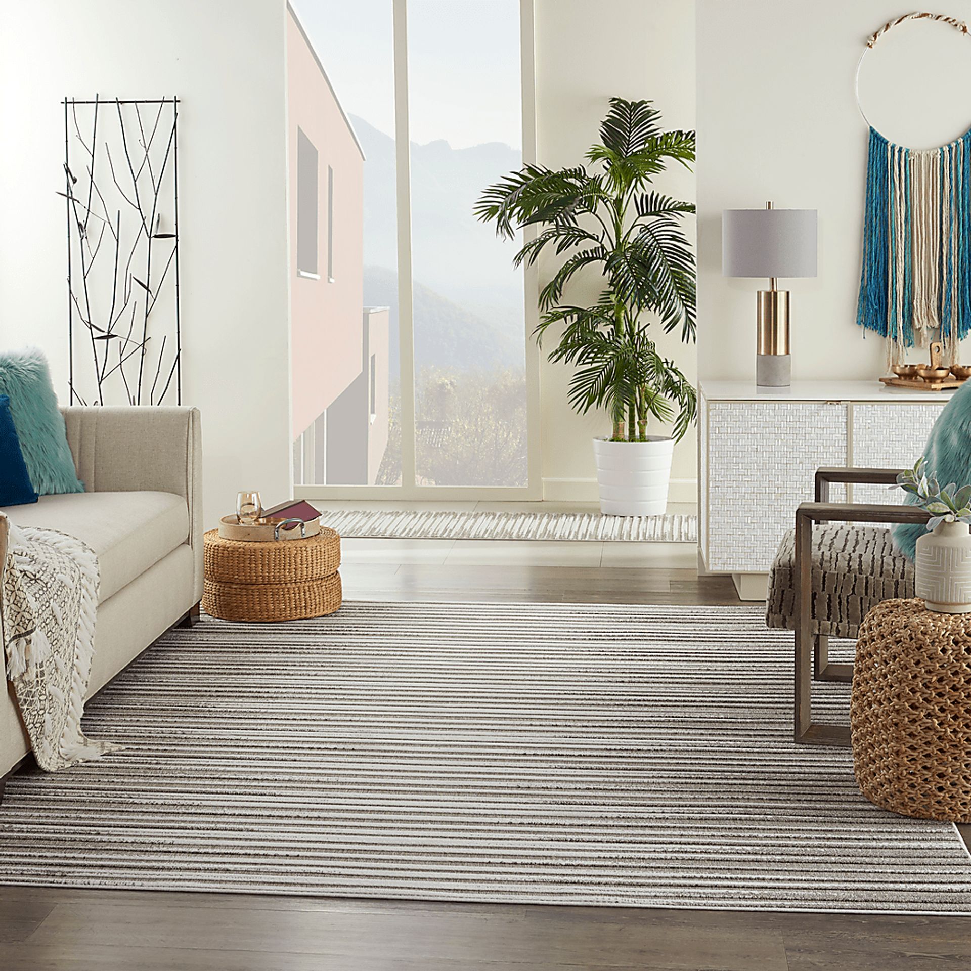 Jalia Light Gray 5' x 7' Indoor/Outdoor Rug - Image 8