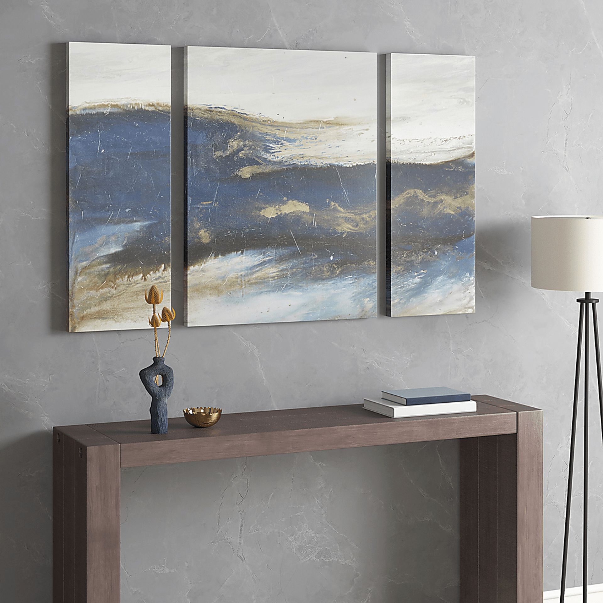 Jamacha Blue Artwork, Set of 3 - Image 11