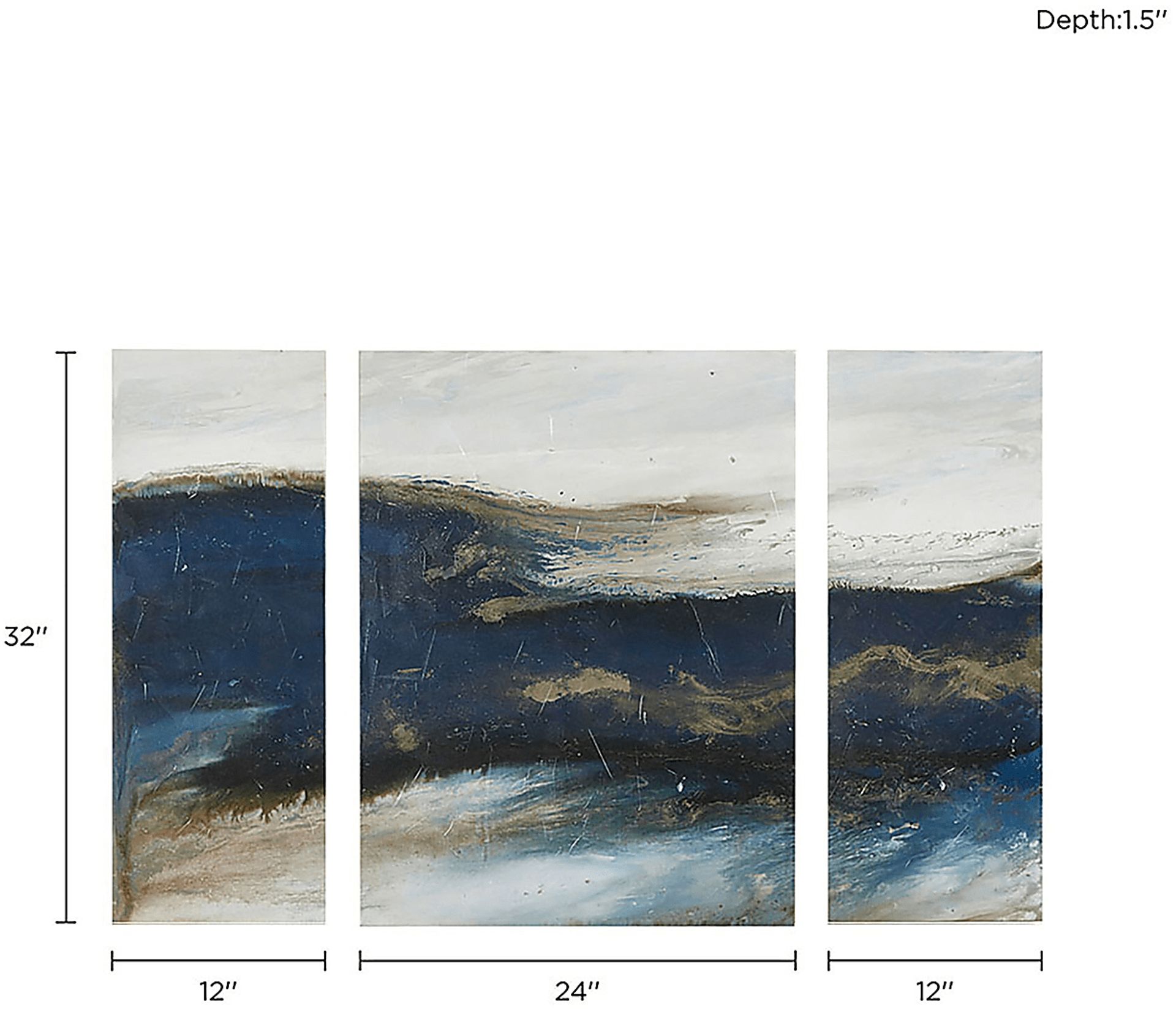 Jamacha Blue Artwork, Set of 3 - Image 12