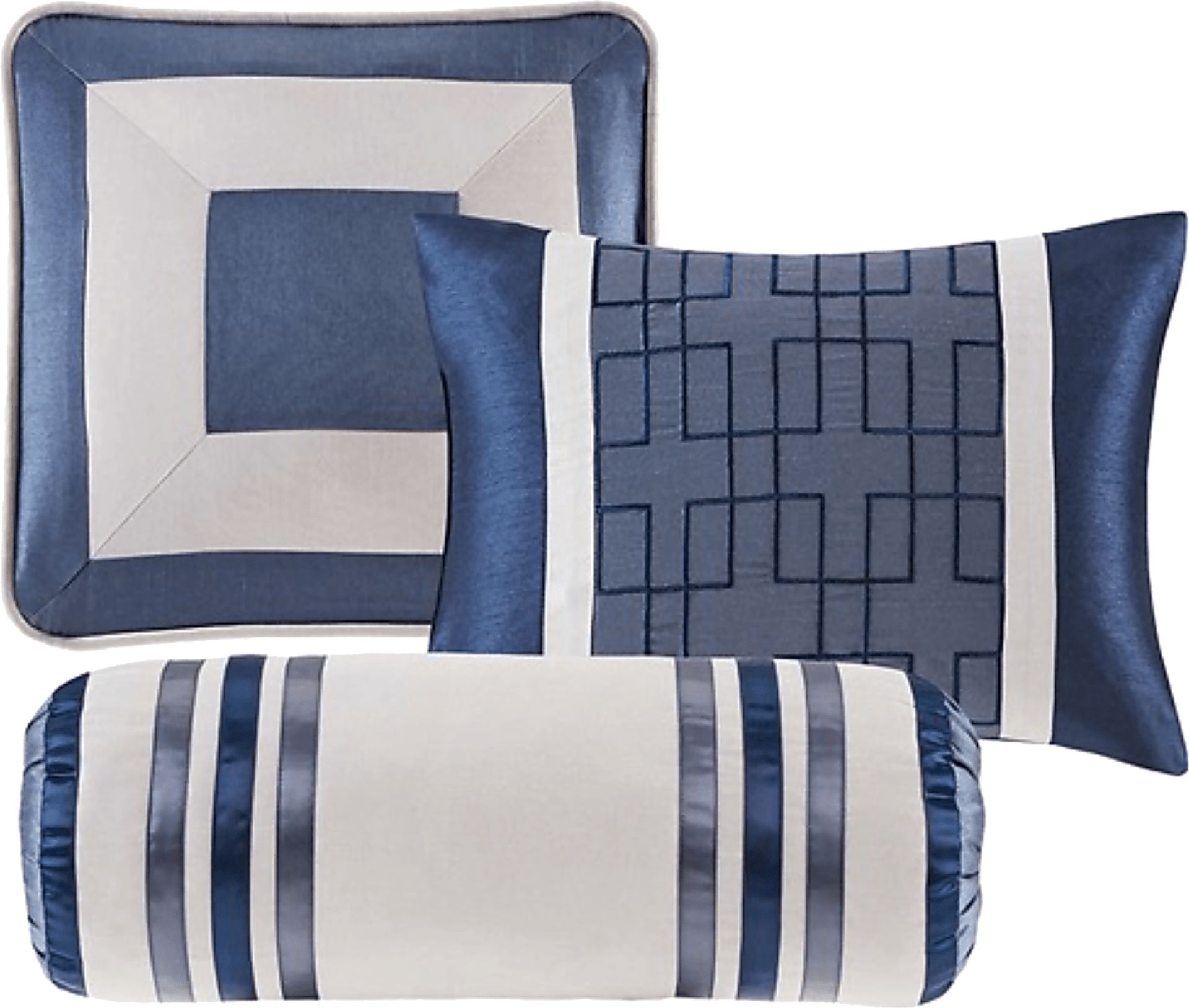 Jame Blue 7 Pc Cal King Comforter Set - Image 7