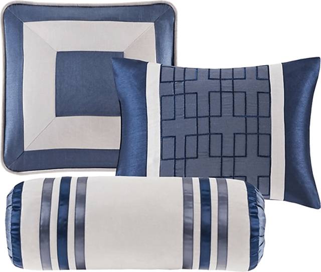 Jame Blue 7 pc Queen Comforter Set - Thumbnail - Image 7
