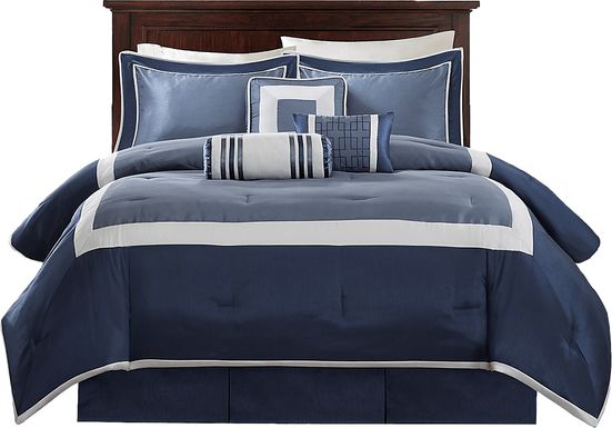 Jame Blue 7 pc Queen Comforter Set