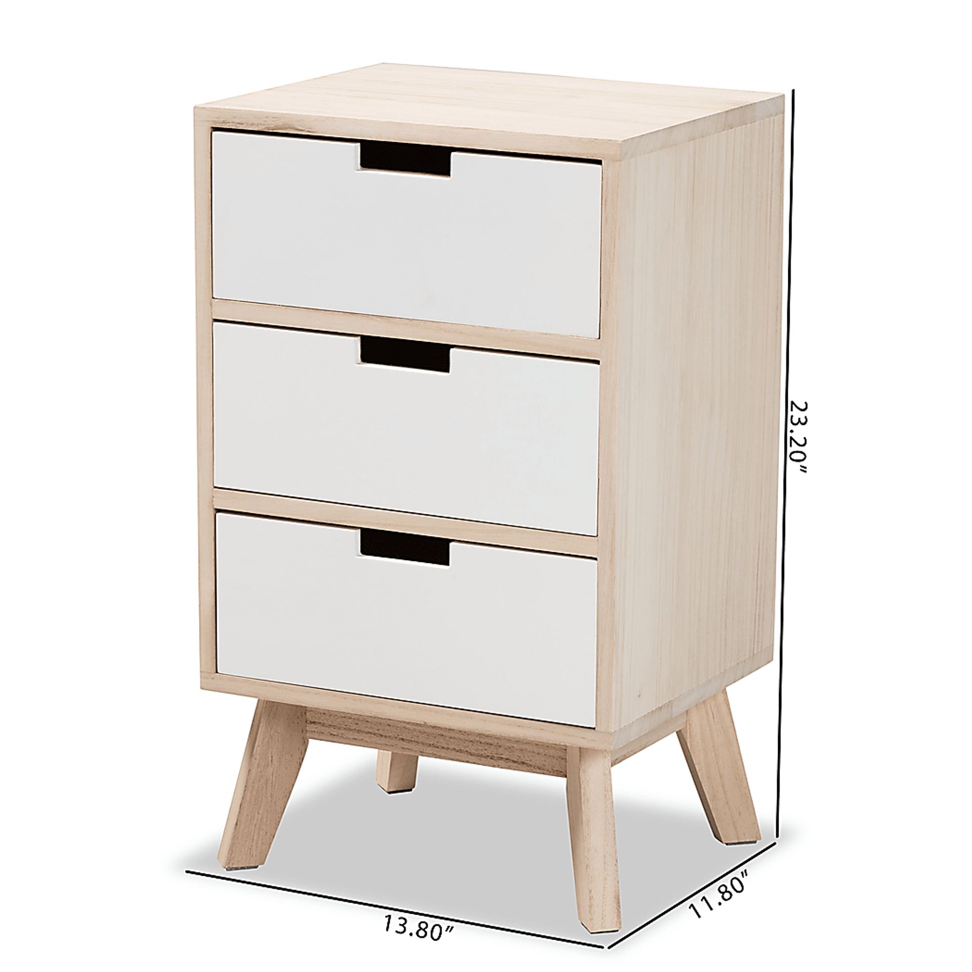 Jamele White Small Nightstand - Image 8