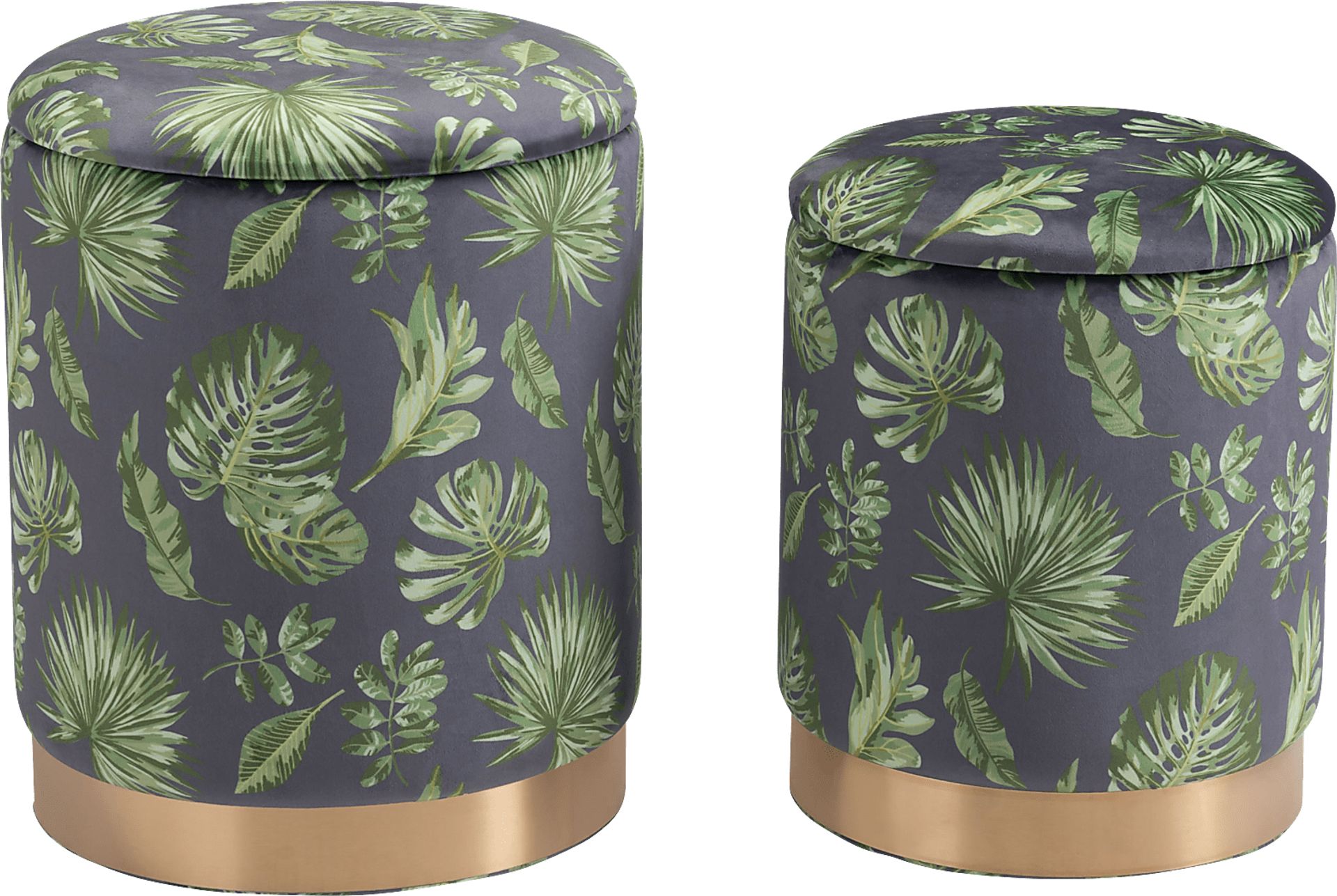 Jamen Green Ottoman, Set of 2 - Image 2