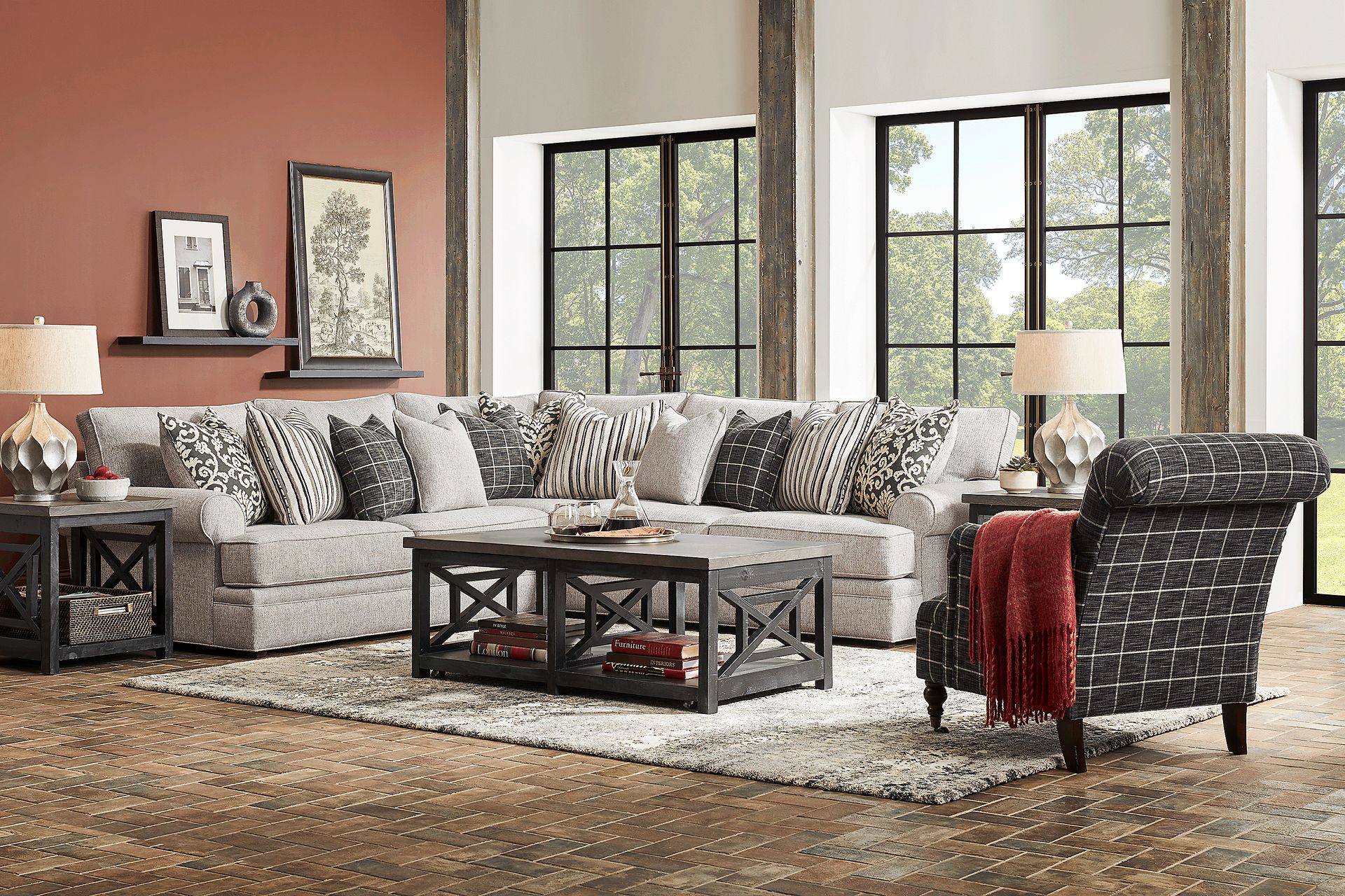 Jamestown Pebble 3 Pc Sectional - Image 2