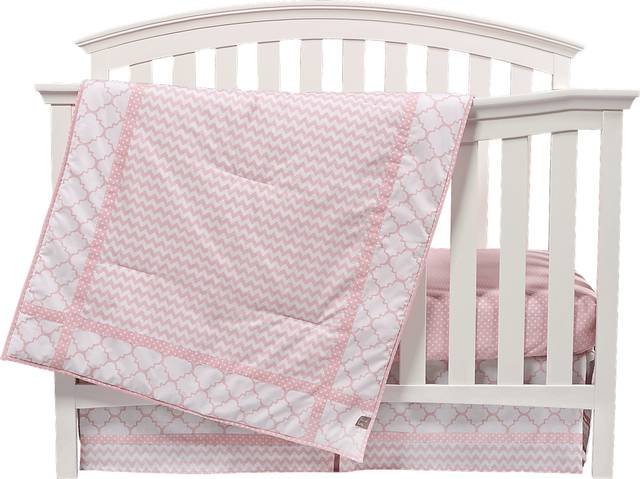 Jamey Pink 3 Pc Baby Bedding Set - Thumbnail - Image 1