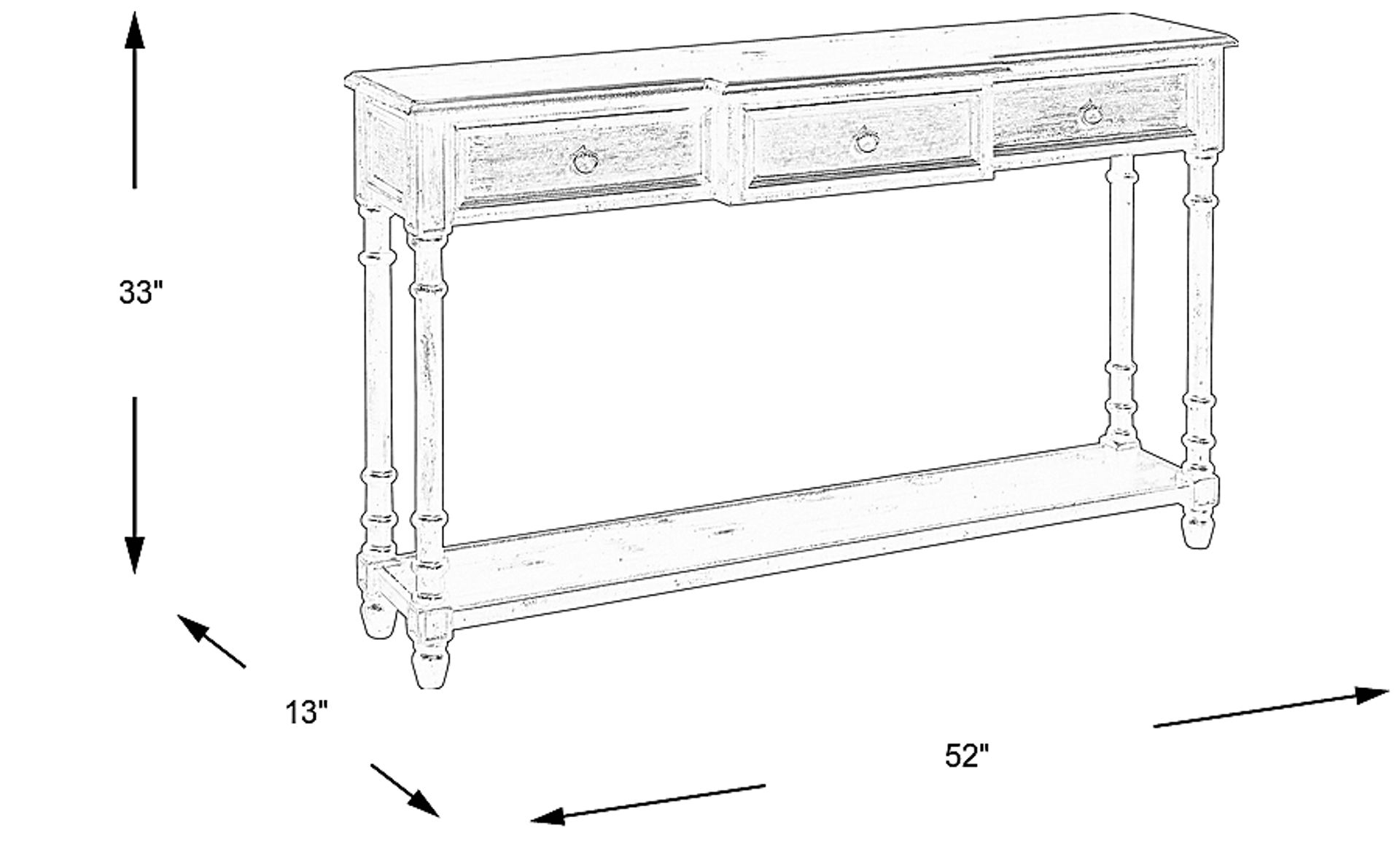 Dimension Image. Please refer to the Dimension Tab on this page for dimension details.