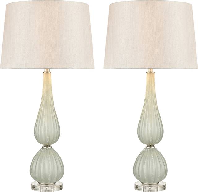 Janette Grove Green Lamp, Set of 2 - Thumbnail - Image 1