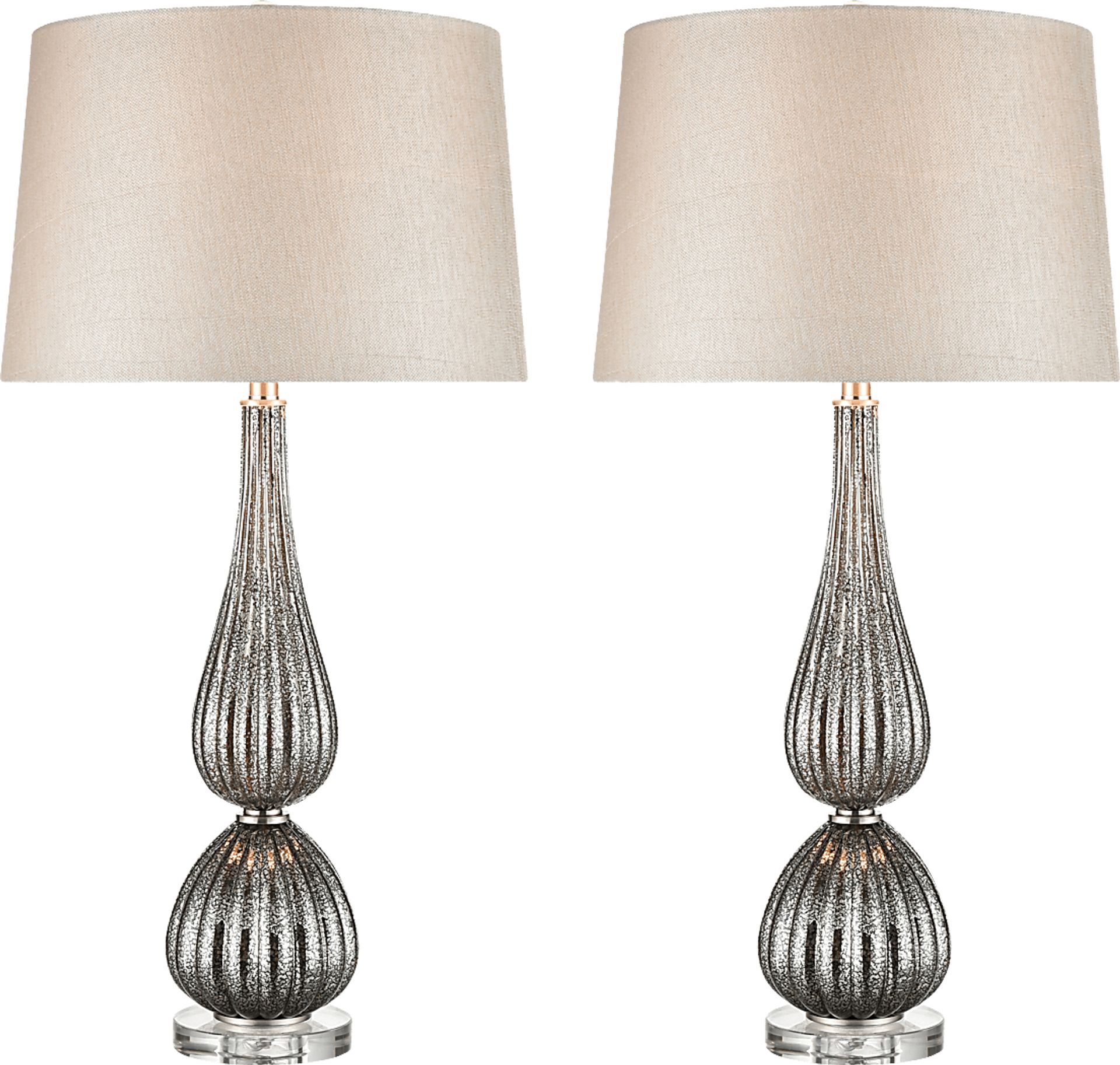 Janette Grove Silver Lamp, Set of 2 - Image 1