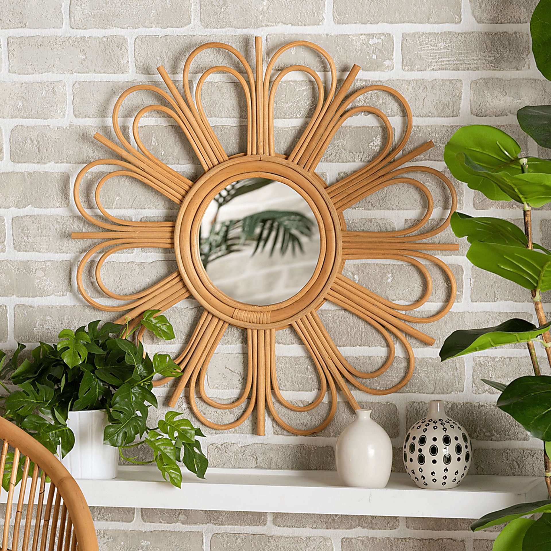 Janila Brown Accent Mirror - Image 2