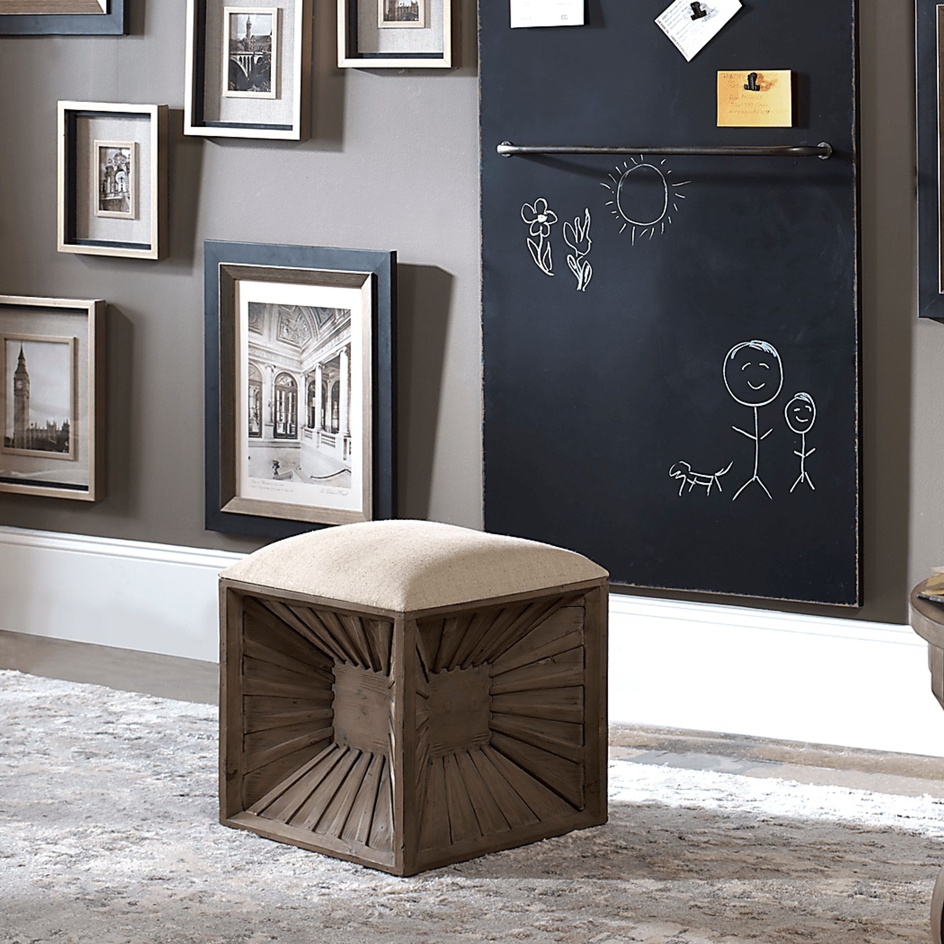 Janmer Linen Ottoman - Image 3