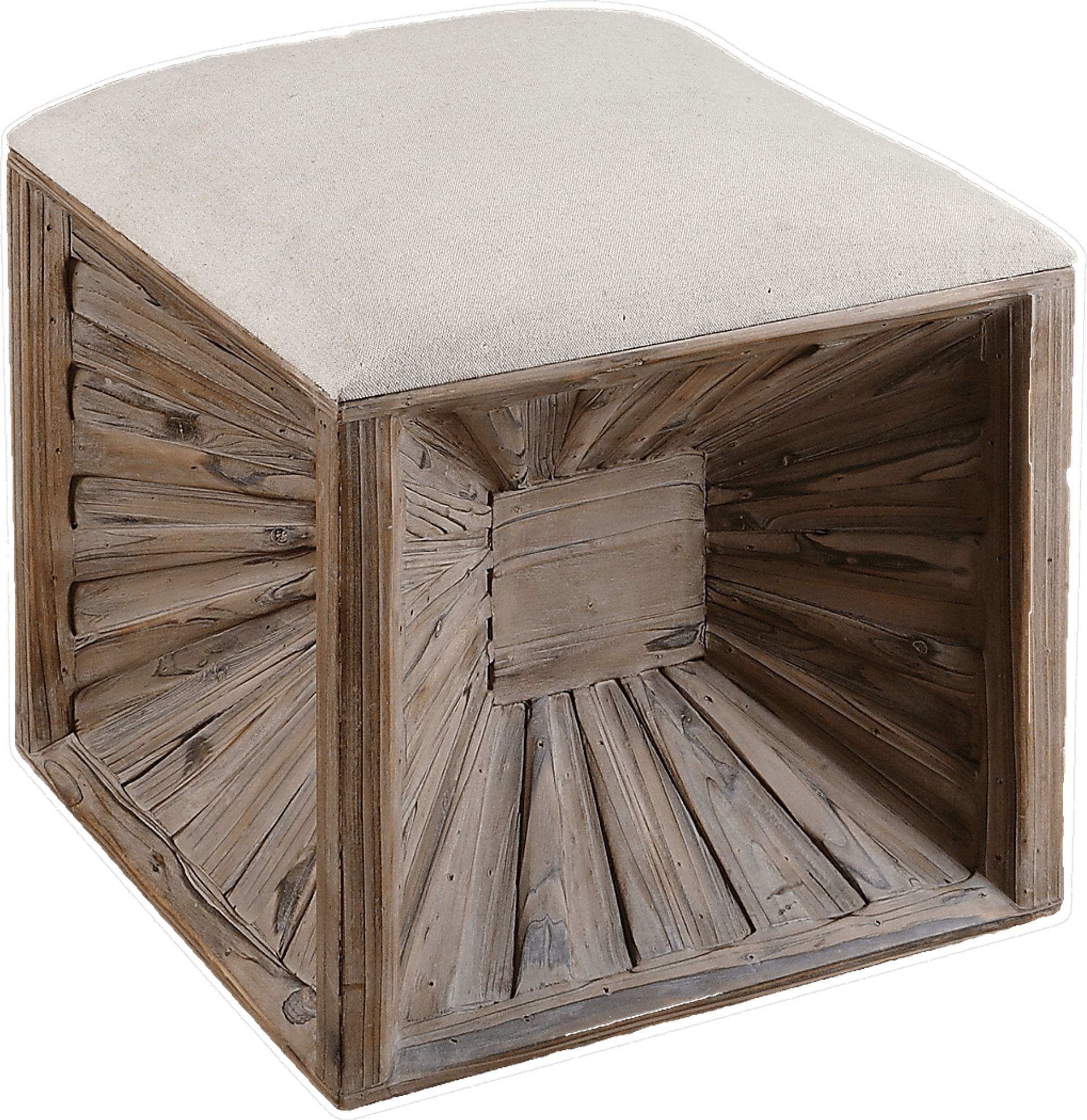 Janmer Linen Ottoman - Image 1