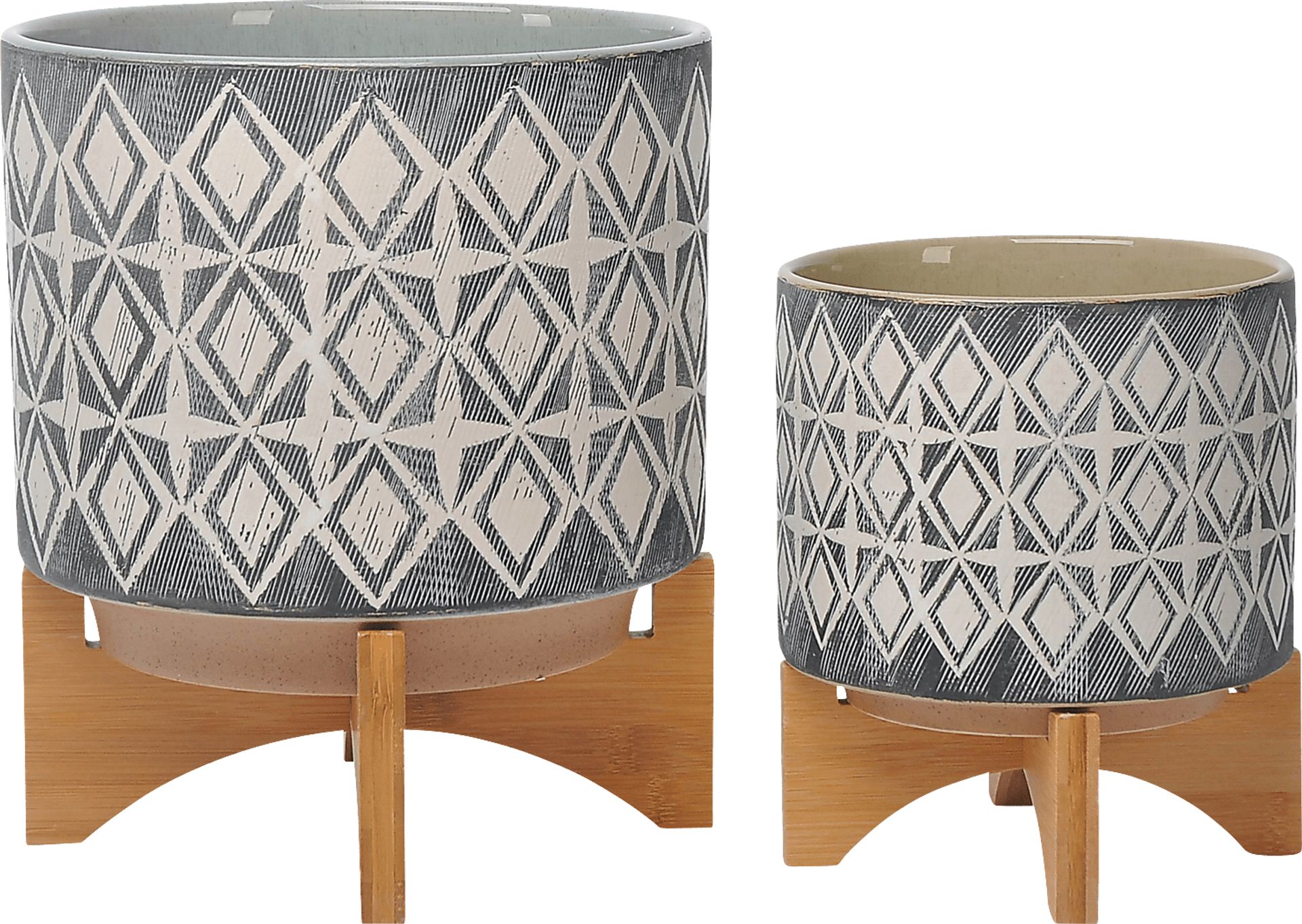 Jannebo Gray Planter, Set of 2 - Image 1