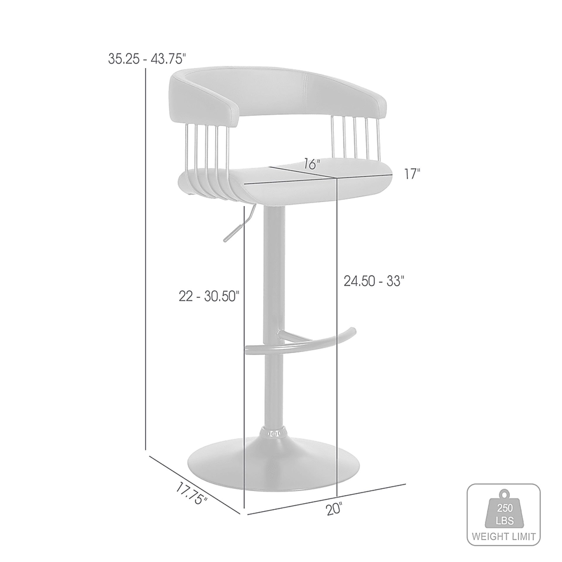 Jariya Gray Adjustable Barstool - Image 10