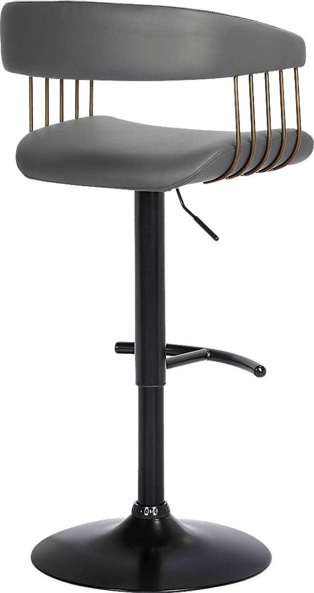 Jariya Gray Adjustable Barstool - Thumbnail - Image 4