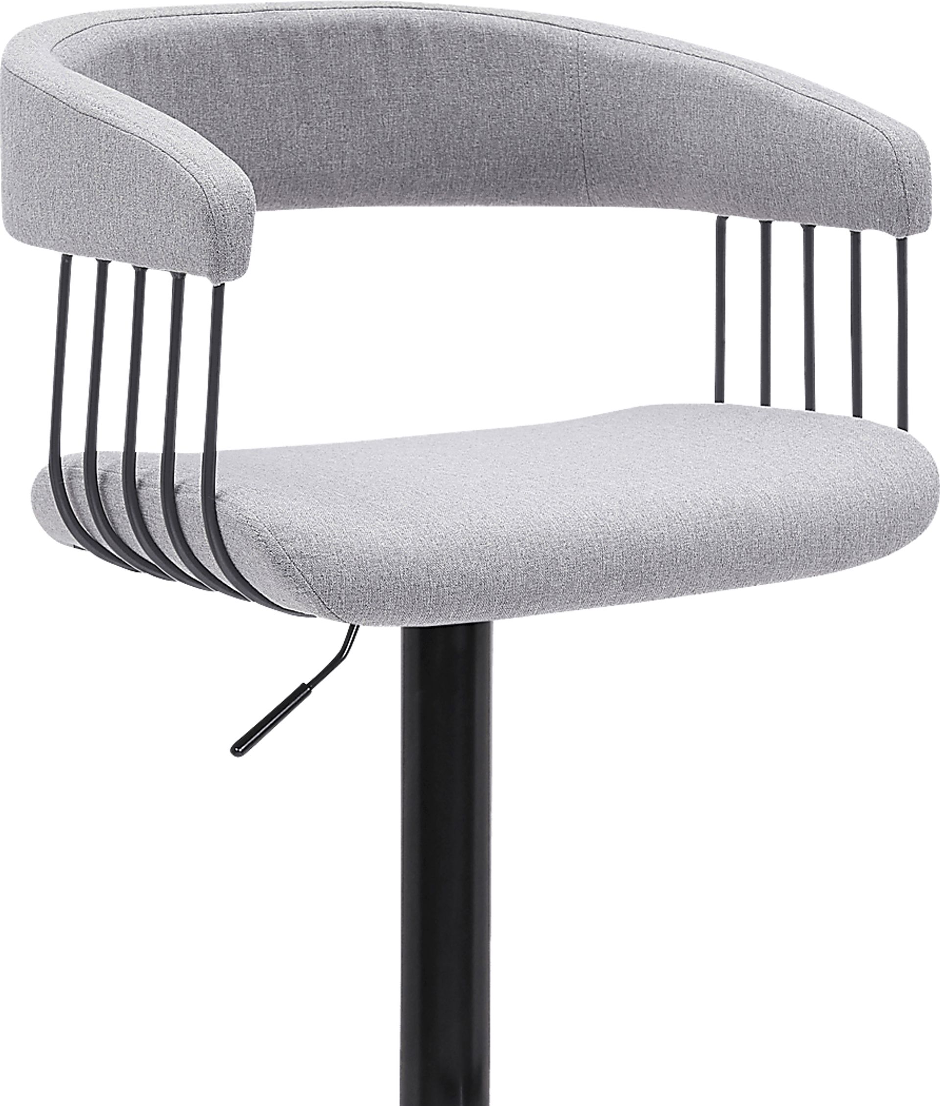 Jariya Light Gray Adjustable Barstool - Image 5