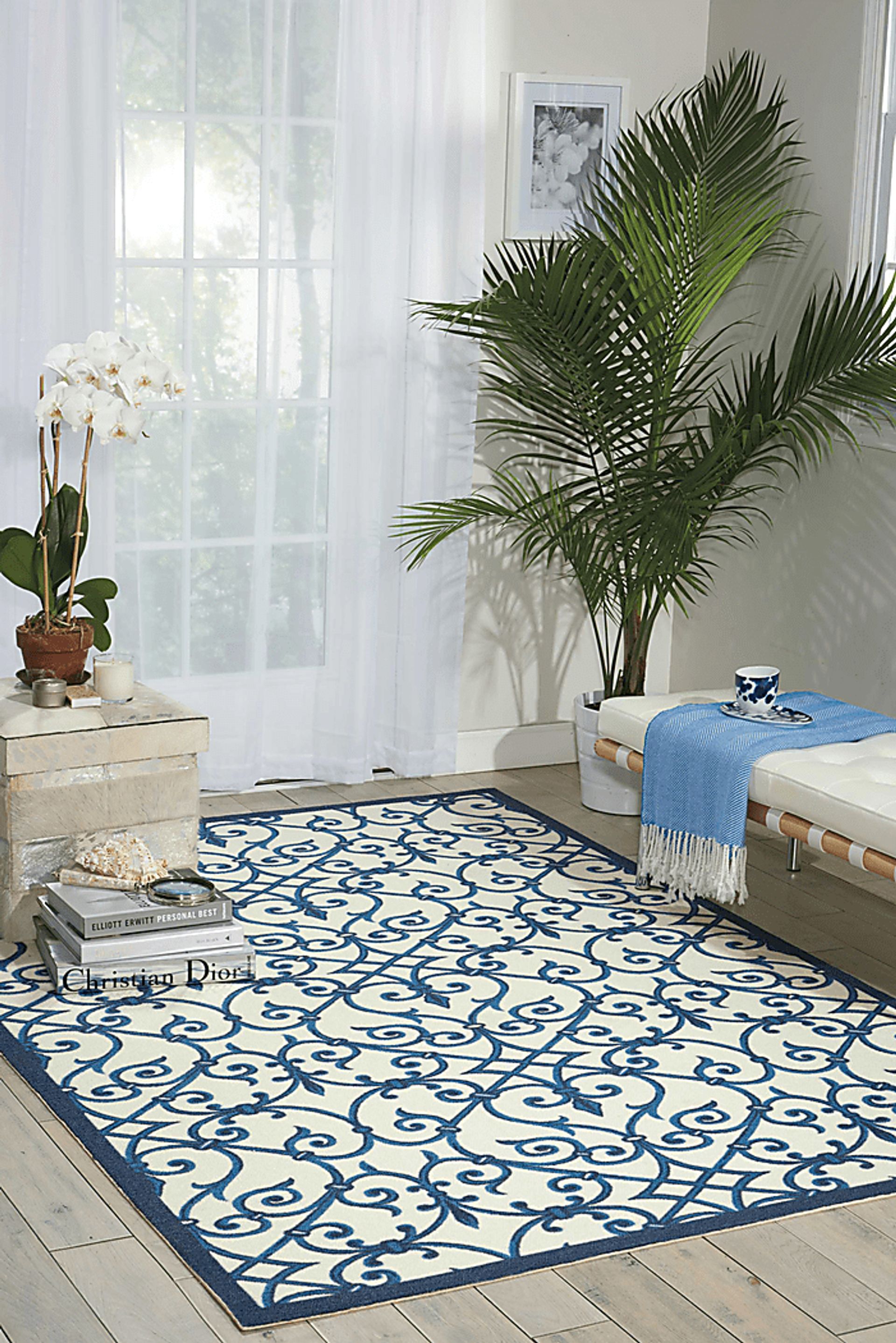 Jarrel Blue 8' x 11' Indoor/Outdoor Rug - Image 5