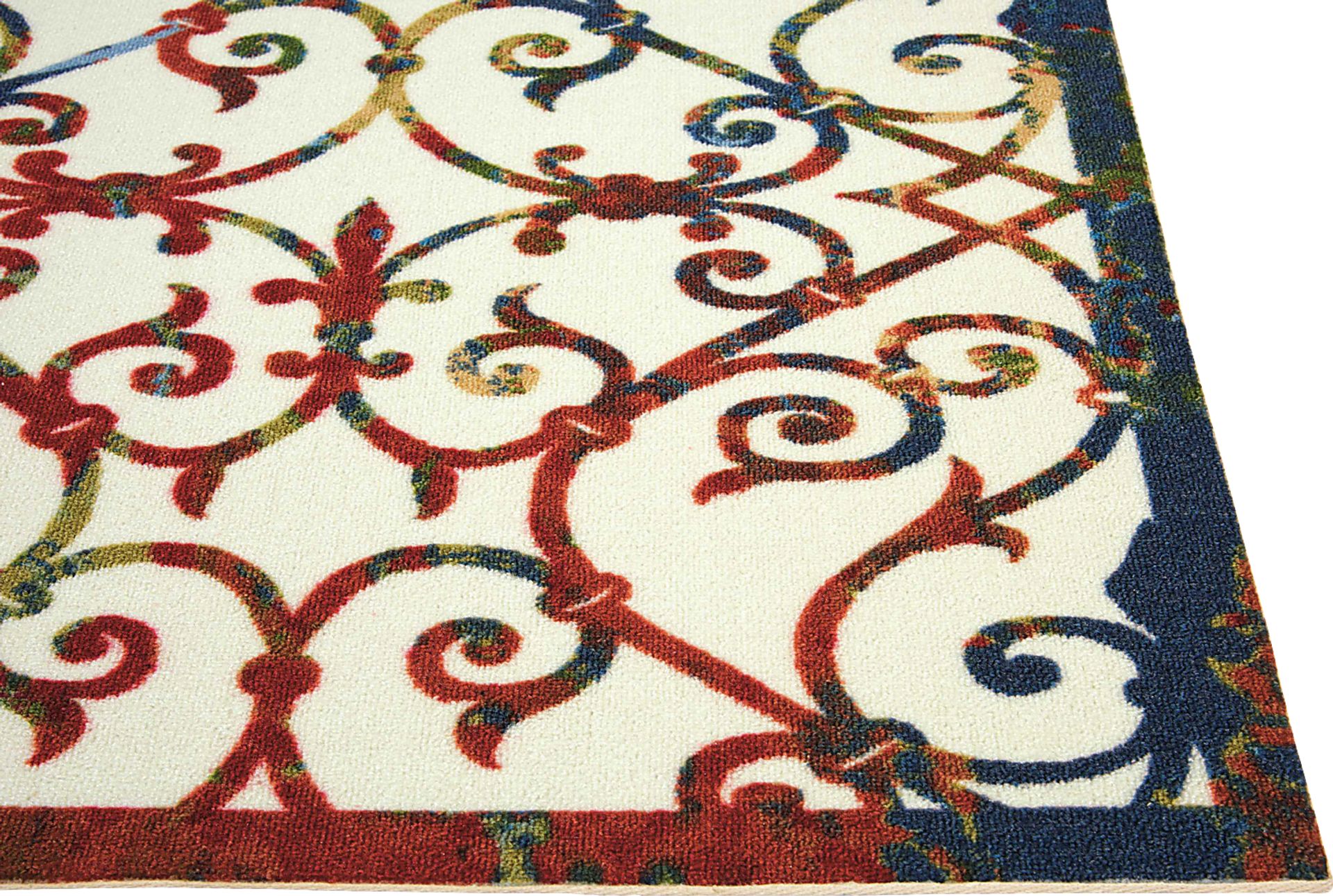 Jarrel Multi Polyester Fabric Outdoor Rug | Rooms to Go