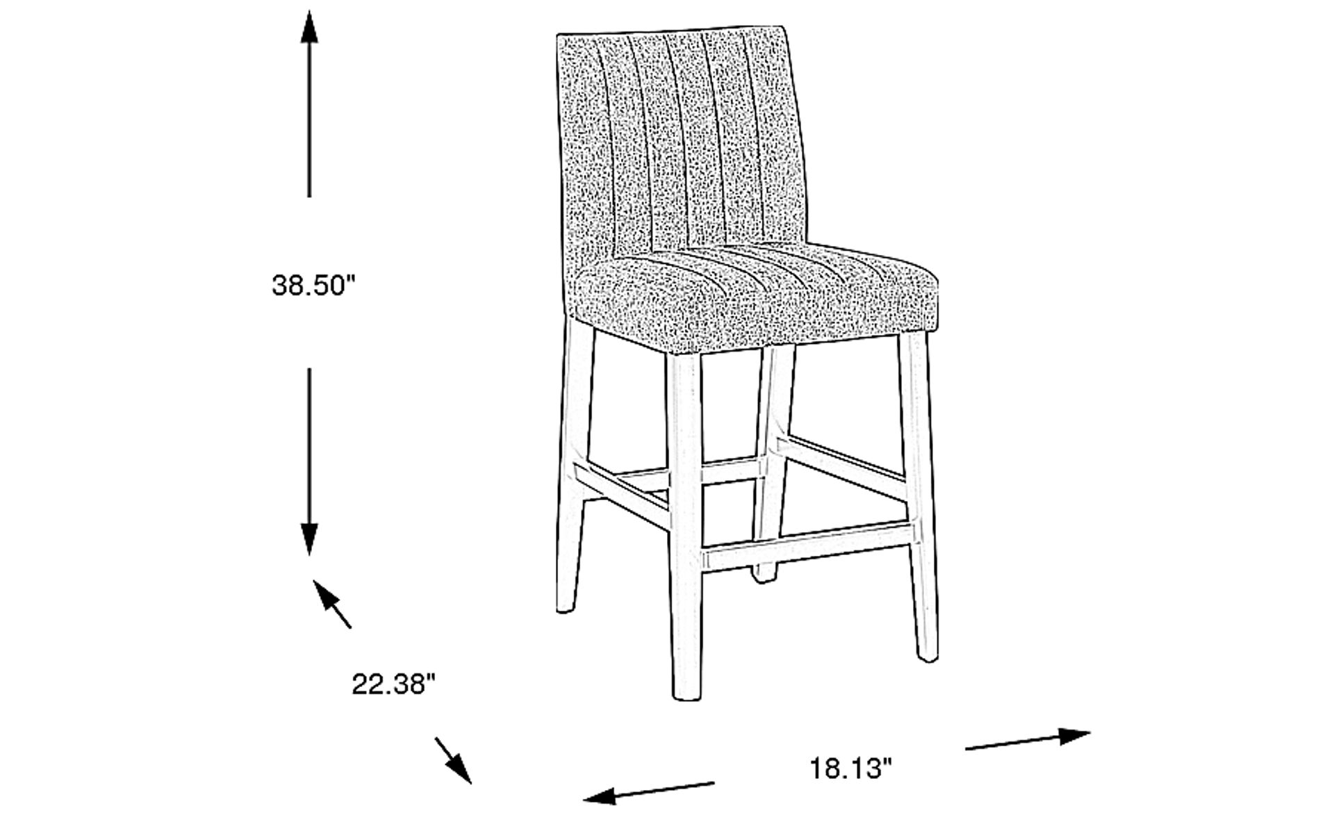 Dimension Image. Please refer to the Dimension Tab on this page for dimension details.
