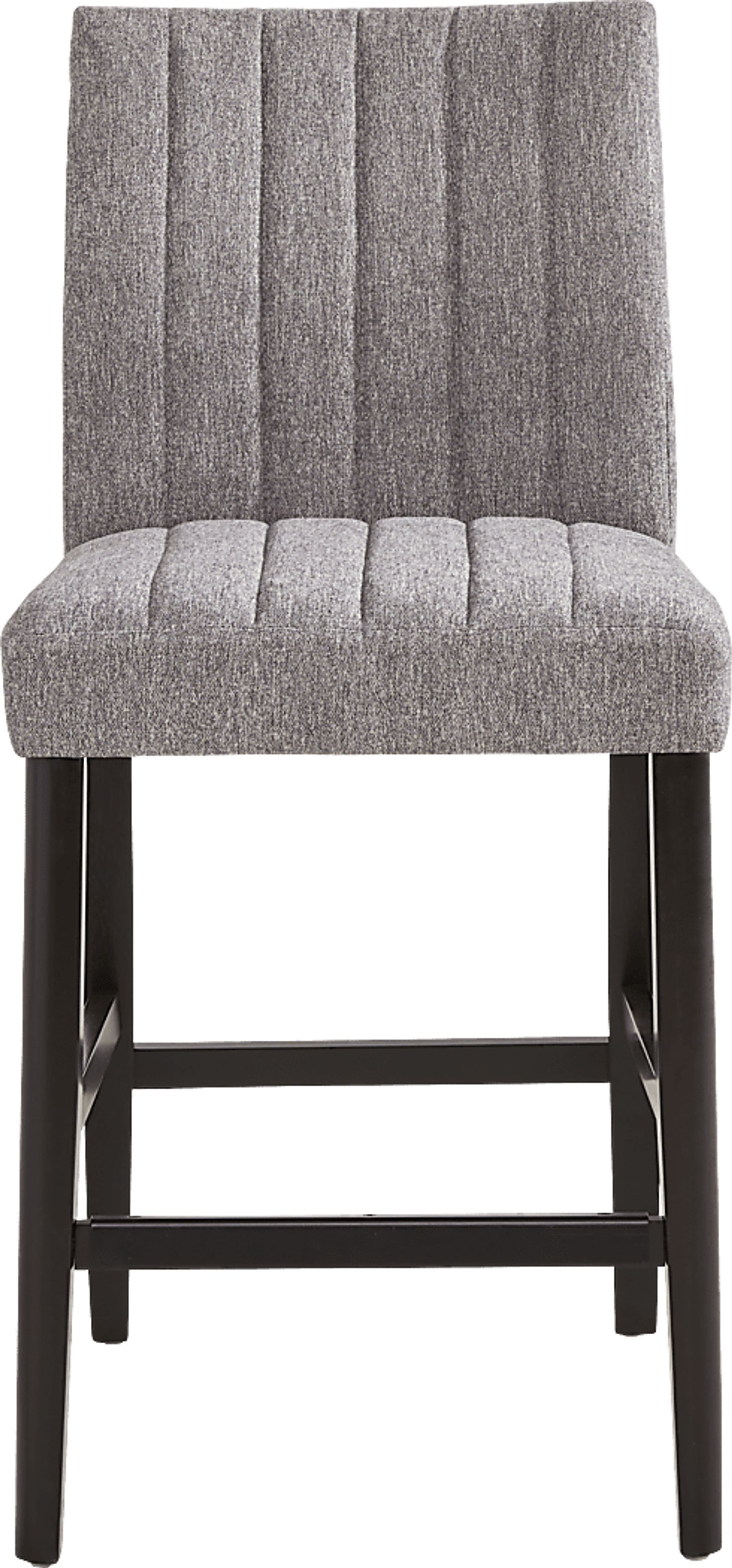 Jarvis White 5 Pc Counter Height Dining Room with Gray Side Chairs - Image 4