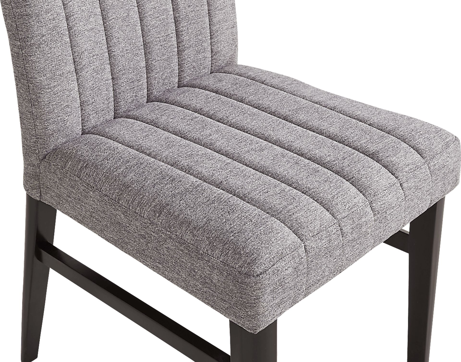 Jarvis White 5 Pc Round Dining Room with Gray Side Chairs - Image 5