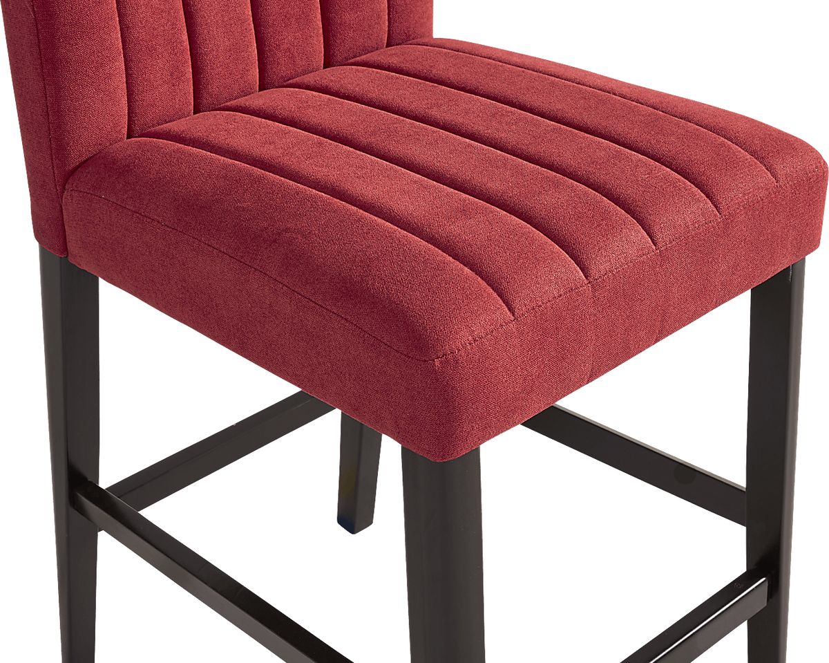 Jarvis 5 Pc Black Red Polyester Fabric Dining Room Set With Dining ...