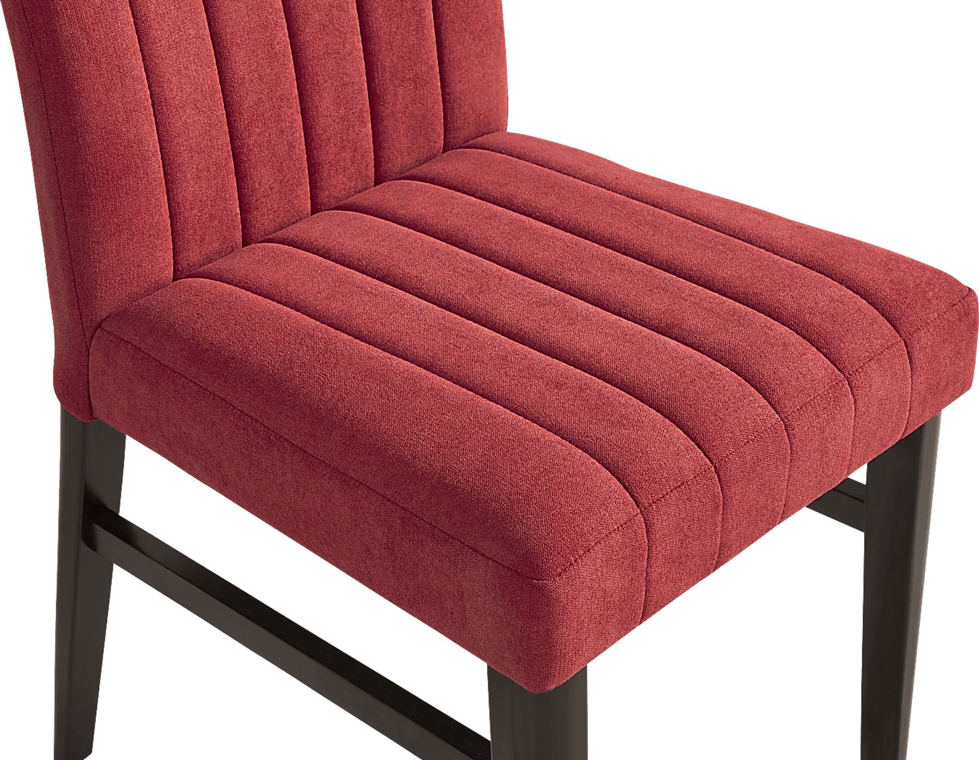 Jarvis White 5 Pc Round Dining Room with Red Chairs - Image 5