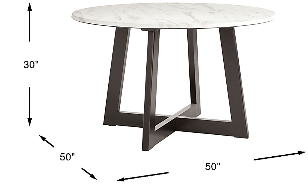 Jarvis White Round Dining Table