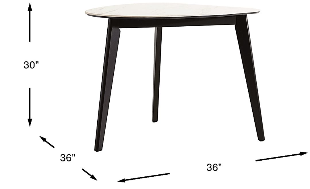 Jarvis White Half Oval Dining Table