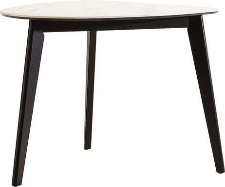 Jarvis White Half Oval Dining Table