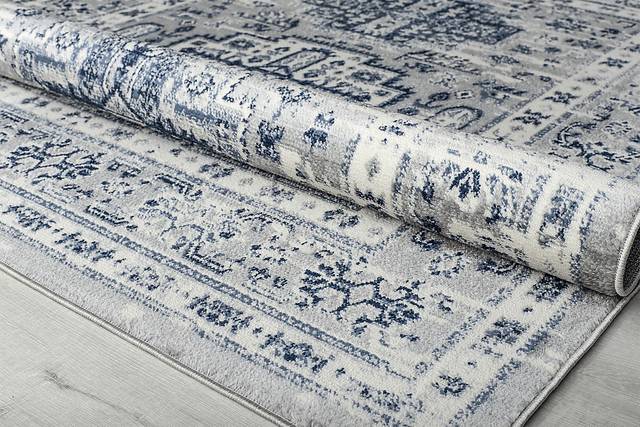 Jaryl 5'3 x 7' Dark Blue Rug - Thumbnail - Image 4