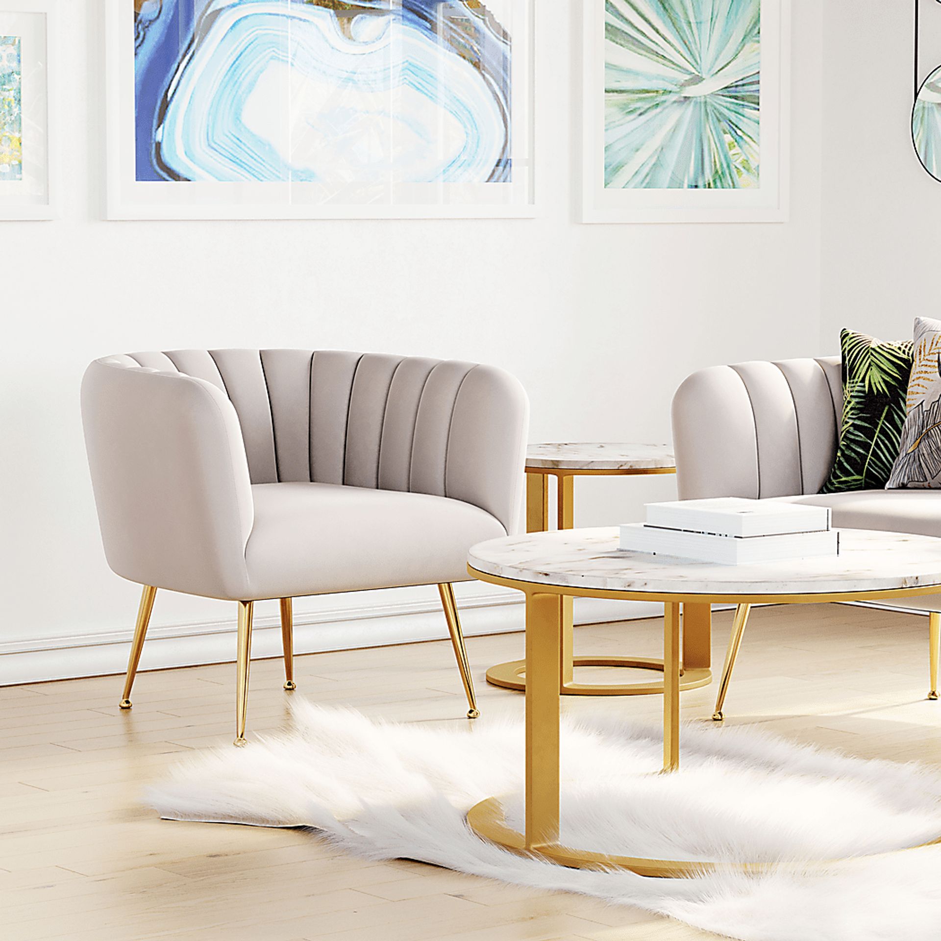 Jasan Beige Accent Chair - Image 2