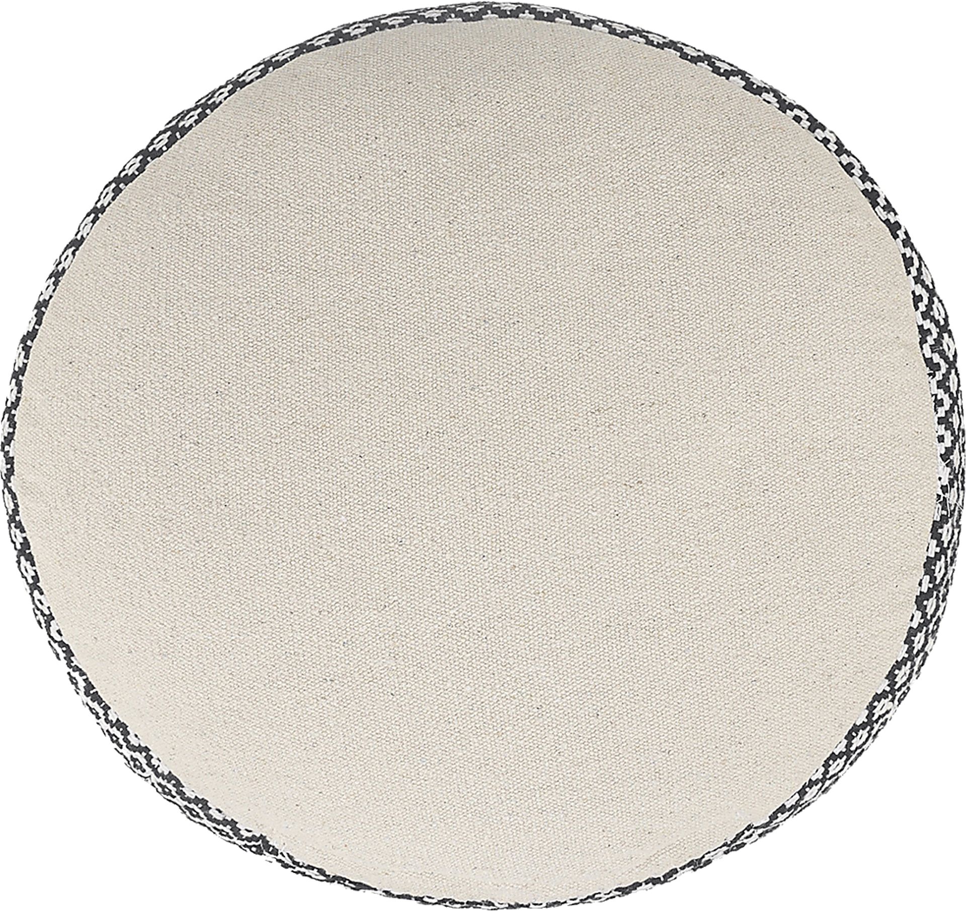 Jasella Black/White Pouf - Image 6