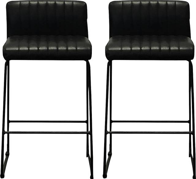 Jasexia Black Counter Stool, Set of 2 - Thumbnail - Image 1