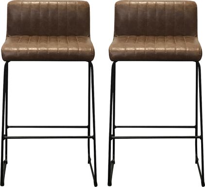 Jasexia Brown Counter Stool, Set of 2