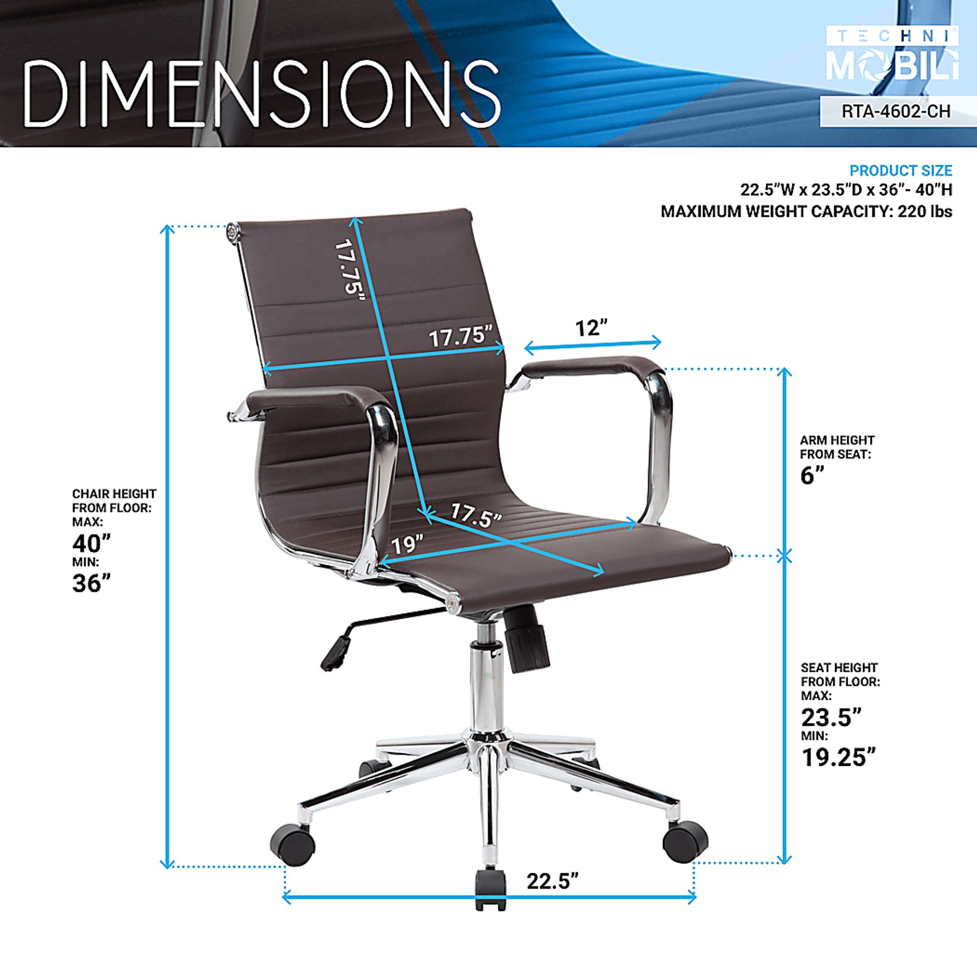 Jasih Brown Office Chair - Image 5