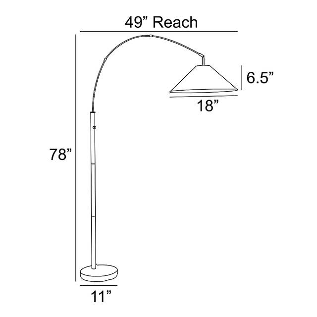 Jasper Island Black Arc Floor Lamp - Thumbnail - Image 4