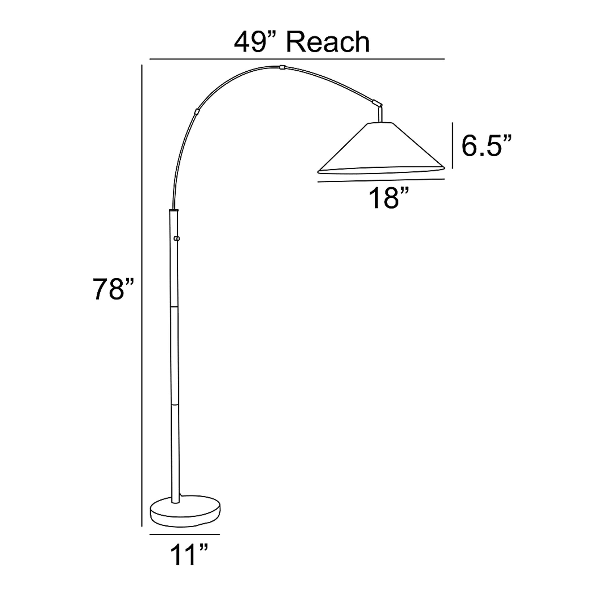 Jasper Island Black Arc Floor Lamp - Image 4